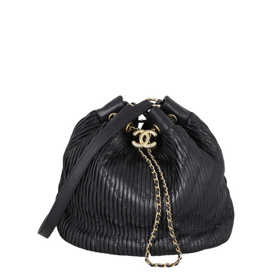 Chanel Coco Pleats Bag Medium Bucket Bucket Bag