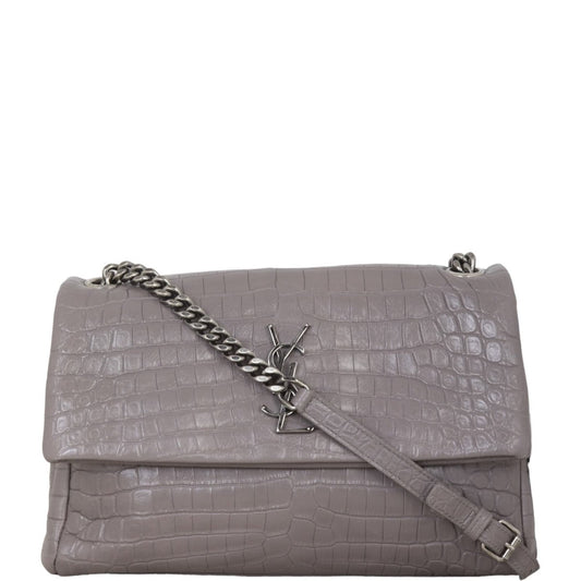 YSL Saint Laurent West Hollywood Croc Embossed Travel Bag Medium Embossed Medium28062024
