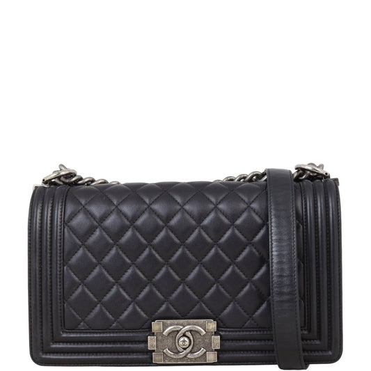 Chanel Boy Old 23 Series Handbag Black Medium