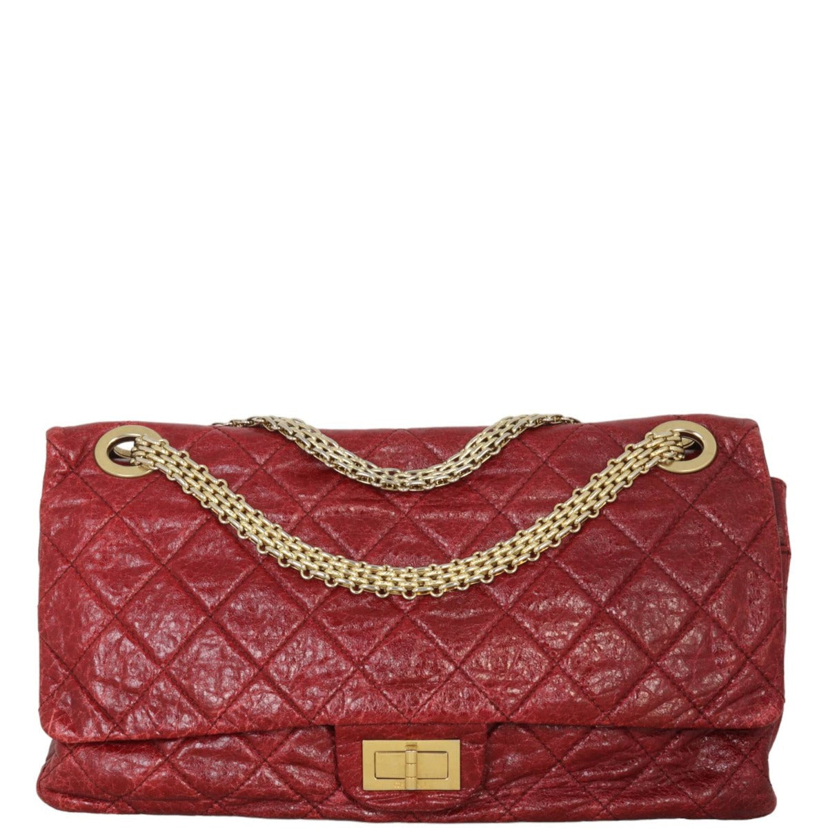 Chanel 2.55 Reissue 228 Double Bag Red Flap Handbag