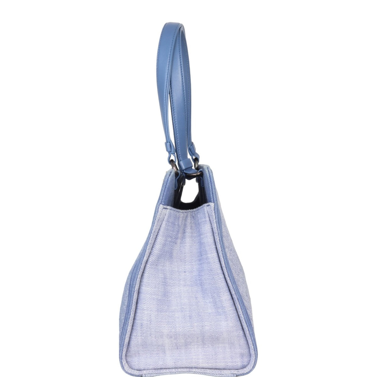 Chanel Boy Shopping Tote Chevron Denim Tote Bag