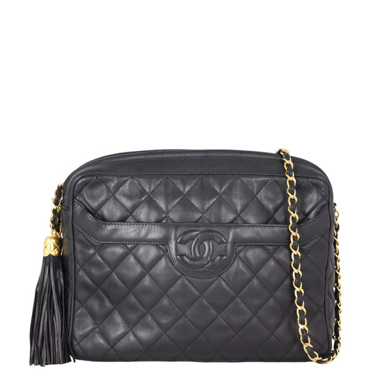 Chanel Camera Tassel Bag Lambskin Medium Handbag