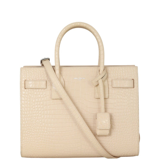 YSL Saint Laurent Saint Laurent Sac De Jour Baby Croc Travel Bag