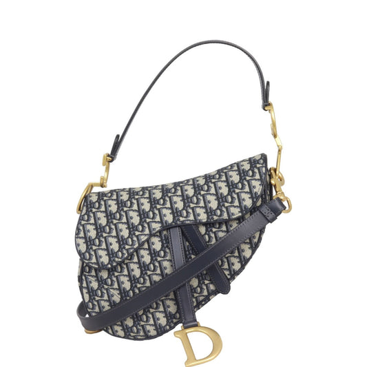 Dior Crossbody Bag Saddle Bag with Strap Oblique Canvas Shoulder Bag