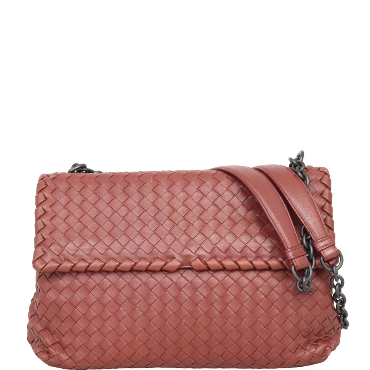 Bottega Veneta Intrecciato Olimpia Top Handle Shoulder Bag Medium