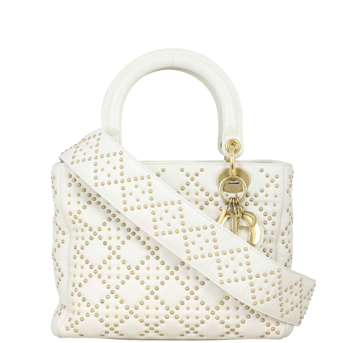 Dior Lady Soft Studded Handbag Medium Travel Bag