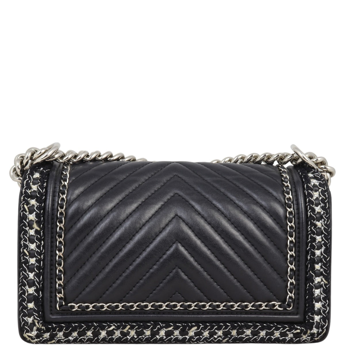 Chanel Boy Old Around Chevron Handbag Medium Chain