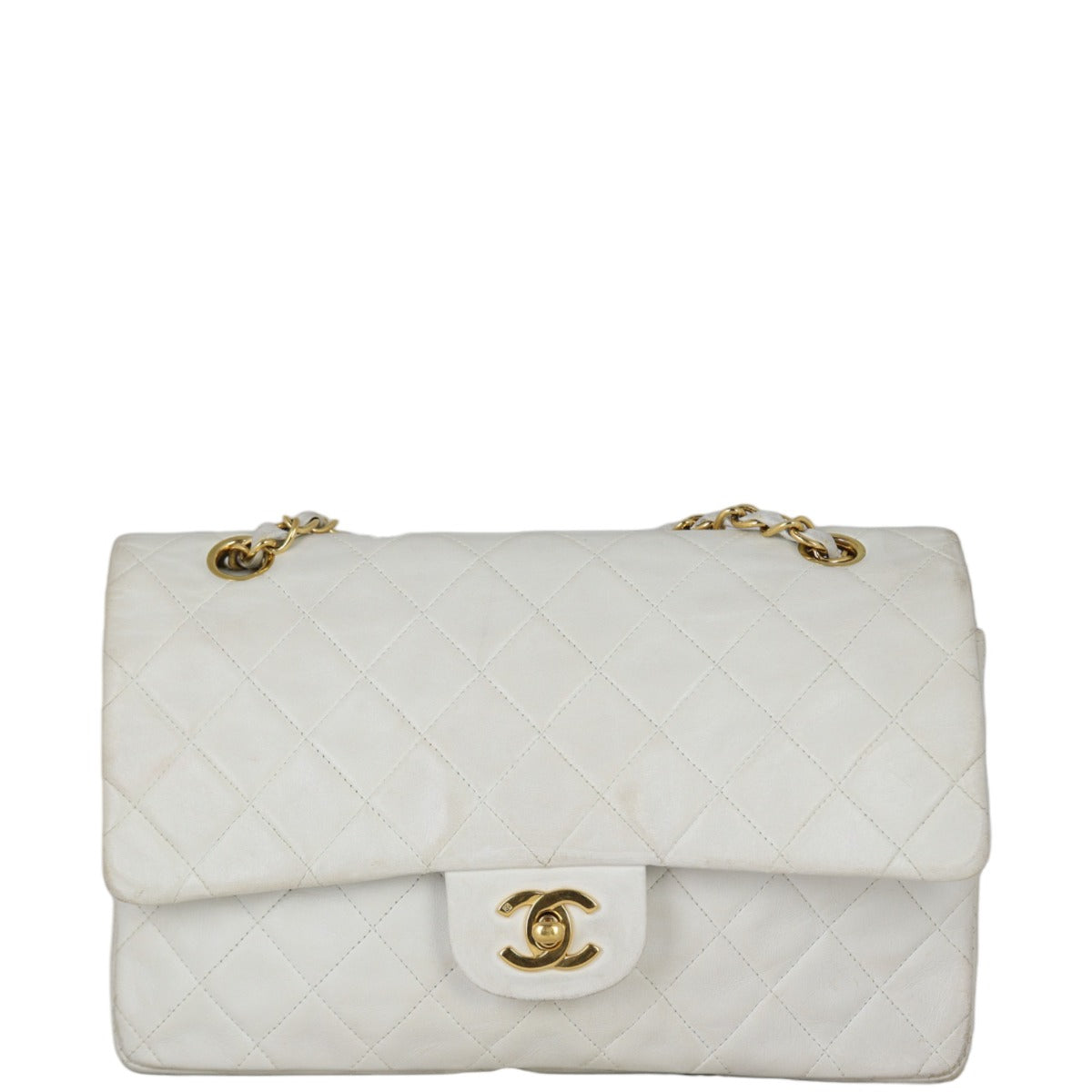 Chanel Classic Double Handbag Cream Medium