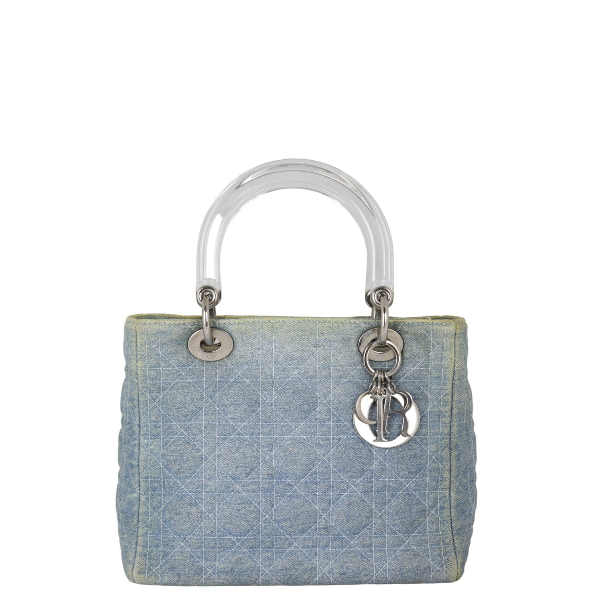 Dior Lady Handbag Denim Medium Travel Bag