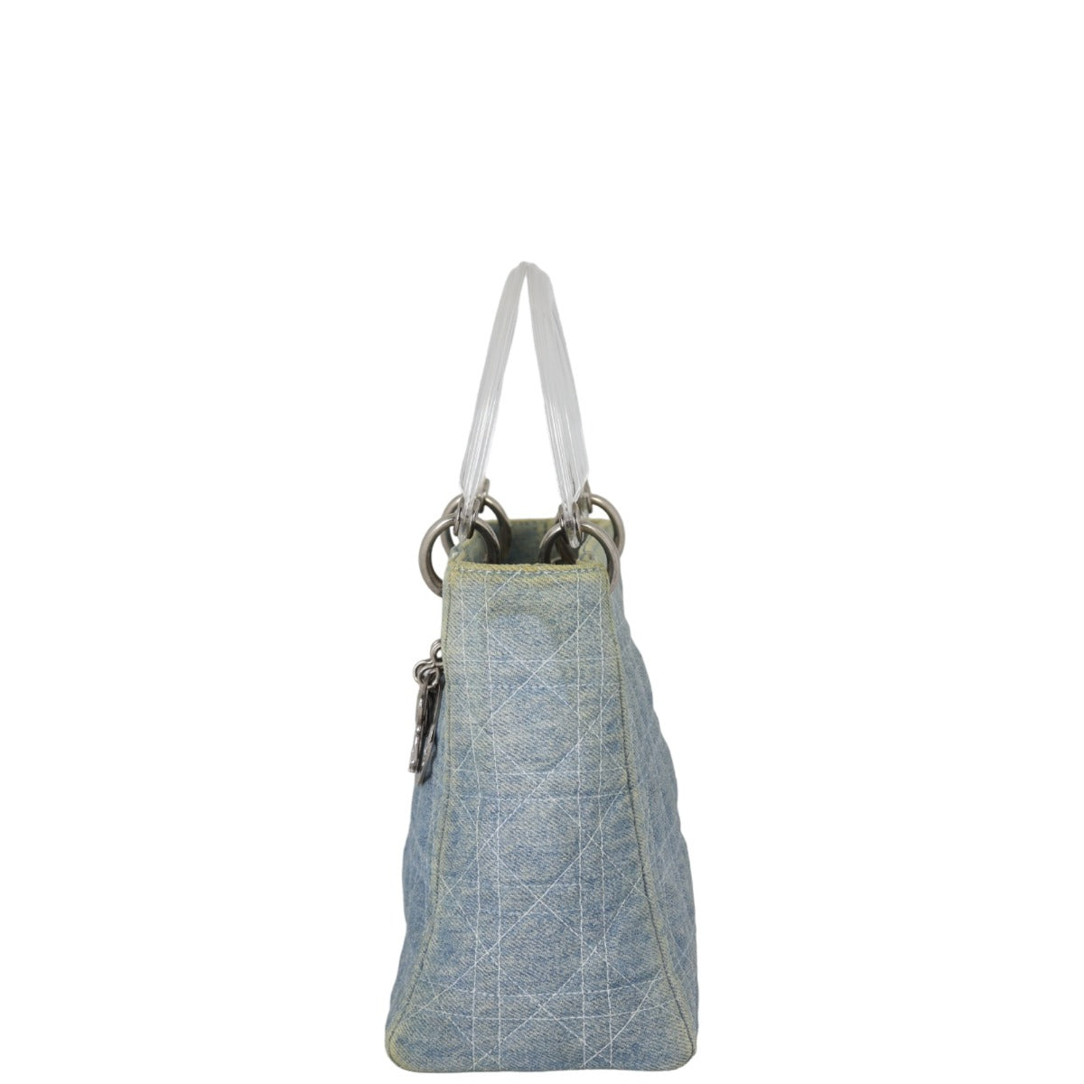 Dior Lady Handbag Denim Medium Travel Bag