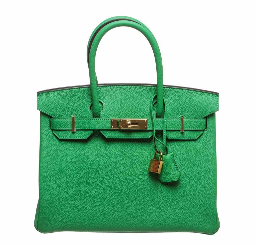 Hermes Birkin Bamboo Handbag Travel Bag Bamboo Ghw