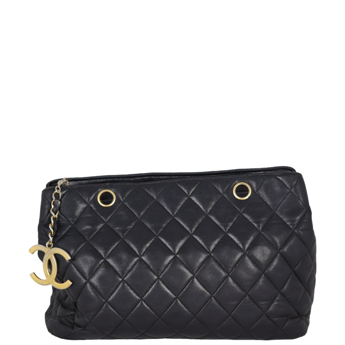 Chanel CC Zip Charm Tote Quilted Tote Bag