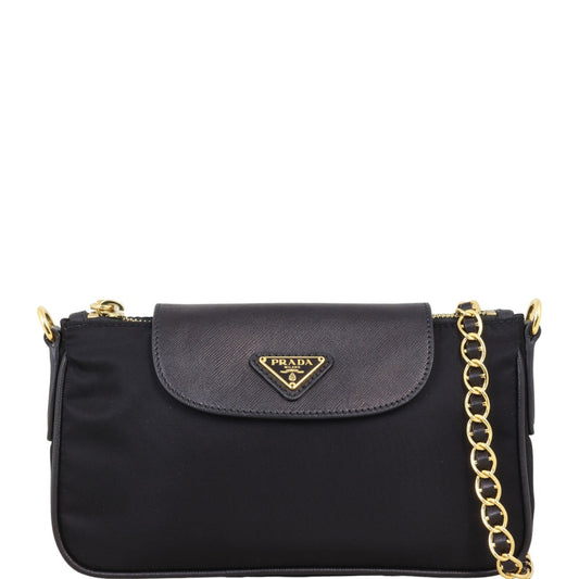 Prada Tessuto Saffiano Crossbody Handbag Crossbody Bag