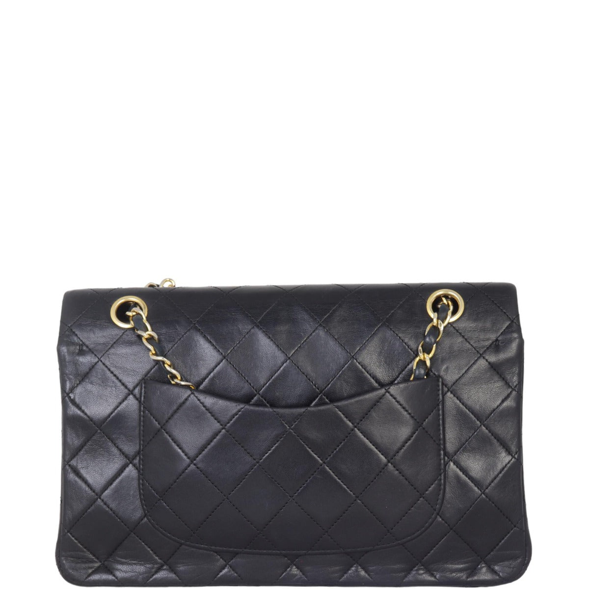Chanel Classic Double Lambskin Handbag Black Medium