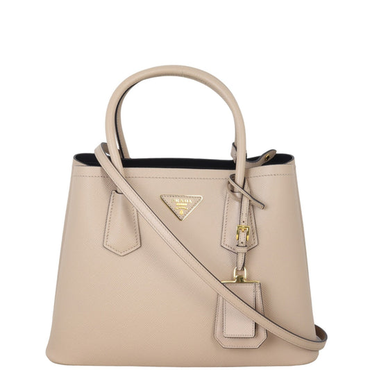 Prada Saffiano Cuir Double Bag Small Travel Bag