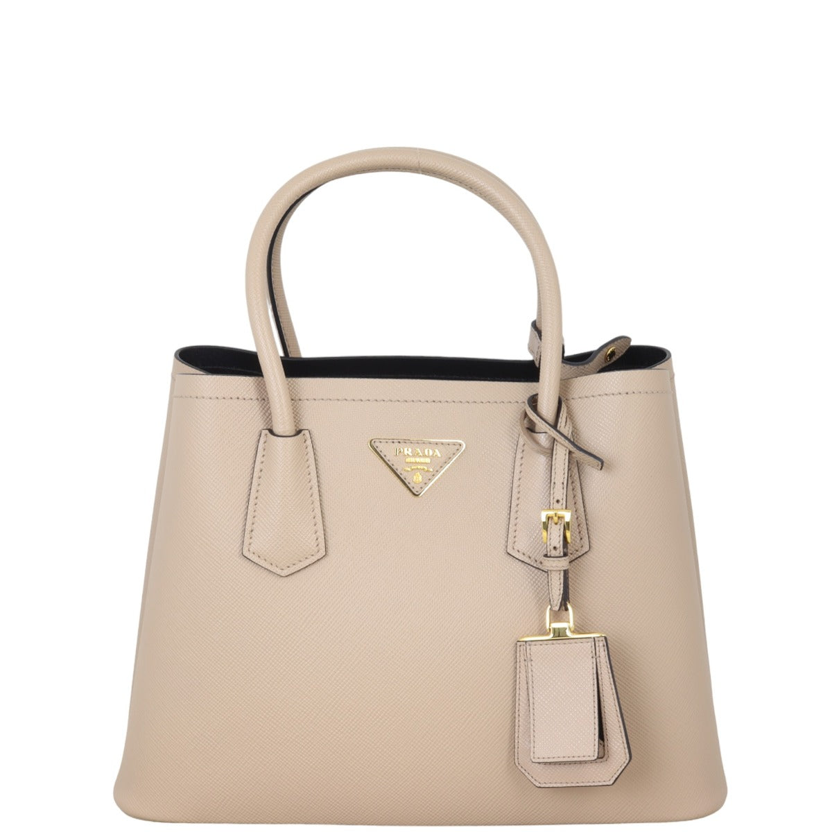 Prada Saffiano Cuir Double Bag Small Travel Bag