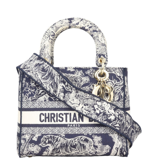 Dior Handbag Lady D-Lite 3 Canvas Medium