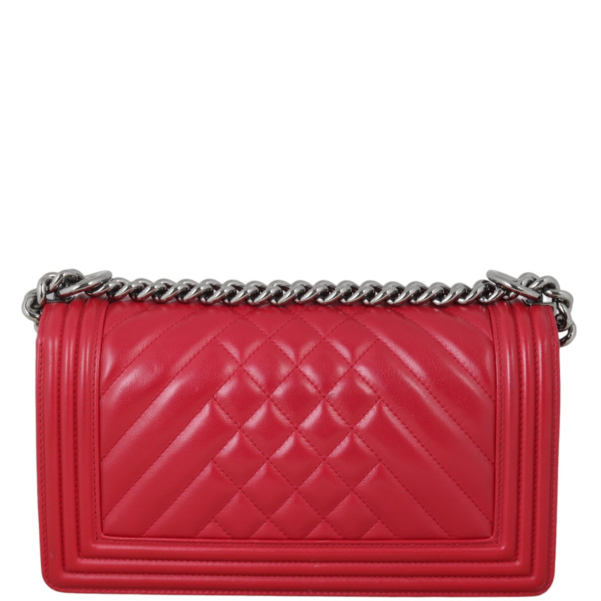 Chanel Boy Old Handbag Red Medium Medium 18072024
