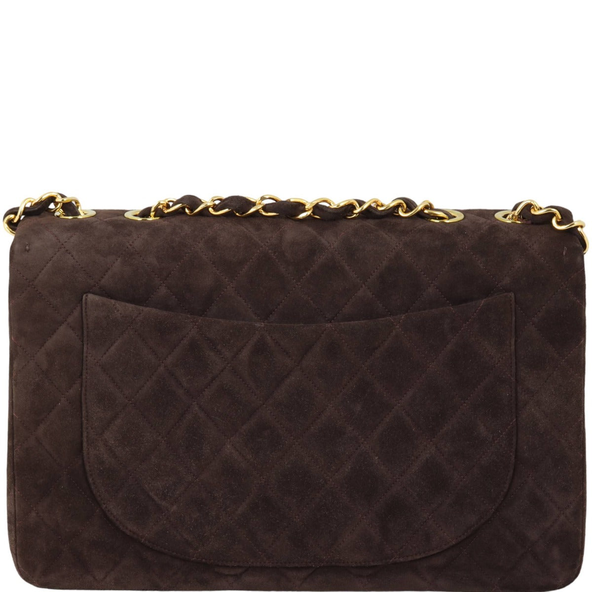 Chanel Maxi Jumbo XL Single Handbag Suede Flap