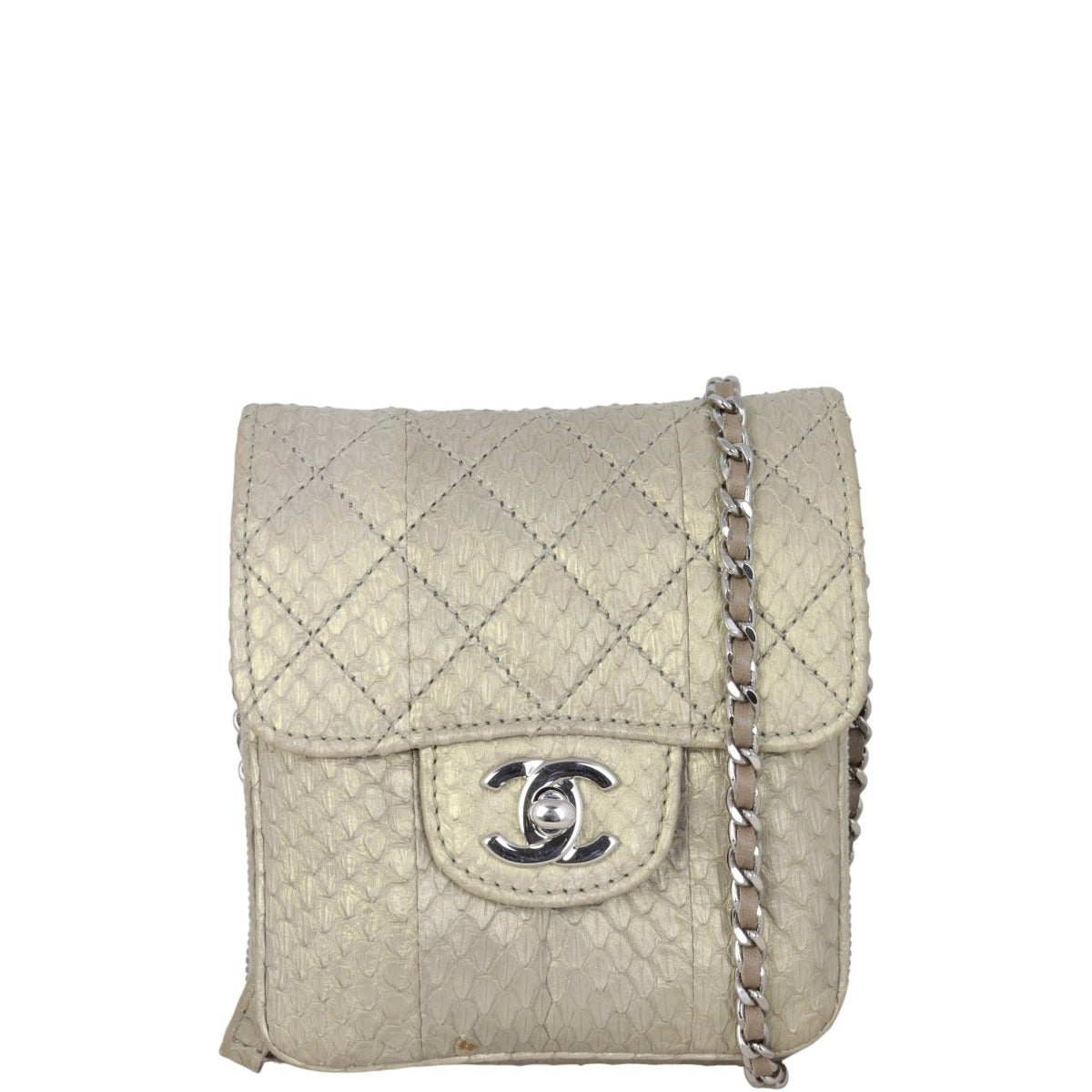 Chanel Python Bag Extra Diamond Gold Mini Mini Bag