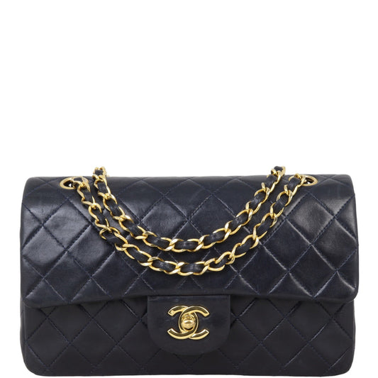 Chanel Classic Double Dark Navy Handbag Small Flap