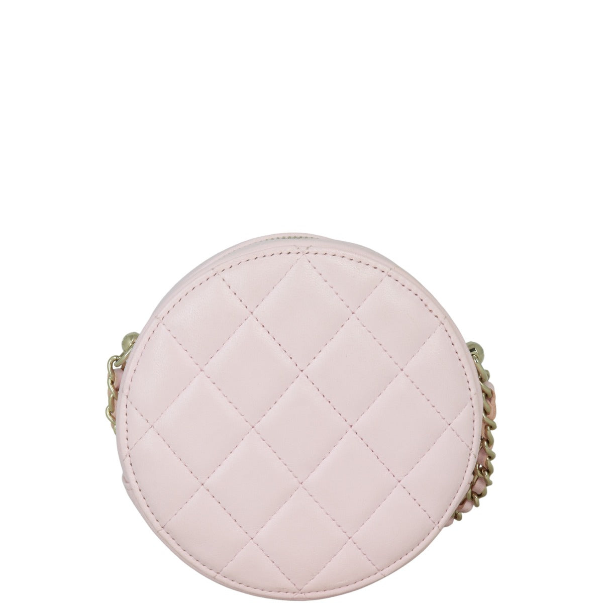 Chanel CC Round Clutch with Pearl Strap Clutch Bag