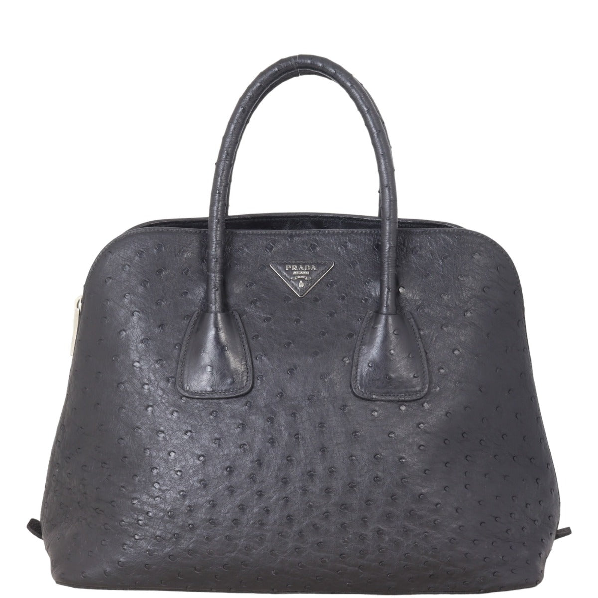 Prada Promenade Ostrich Handbag Large Travel Bag