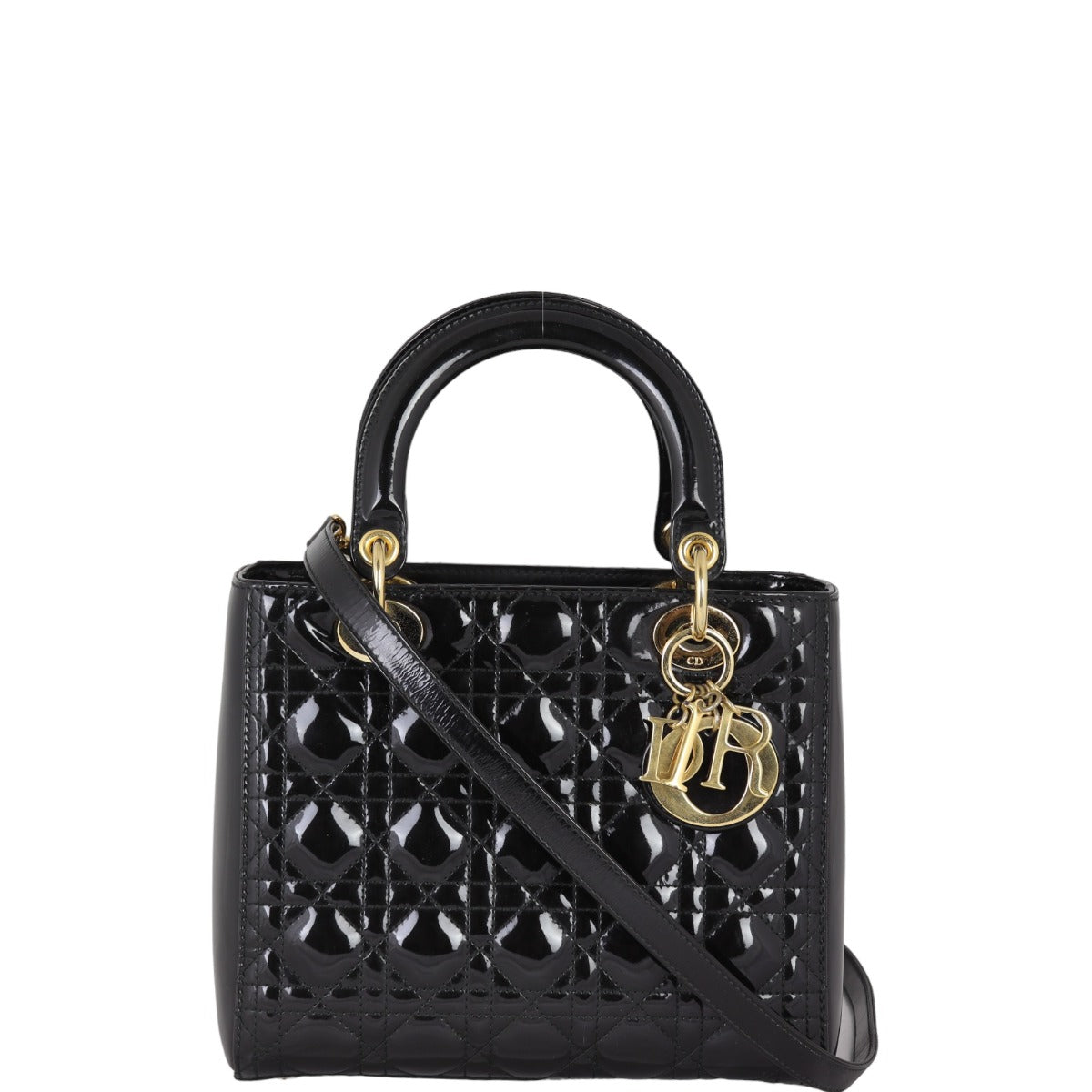 Dior Crossbody Bag Lady 5 Patent Medium Shoulder Bag