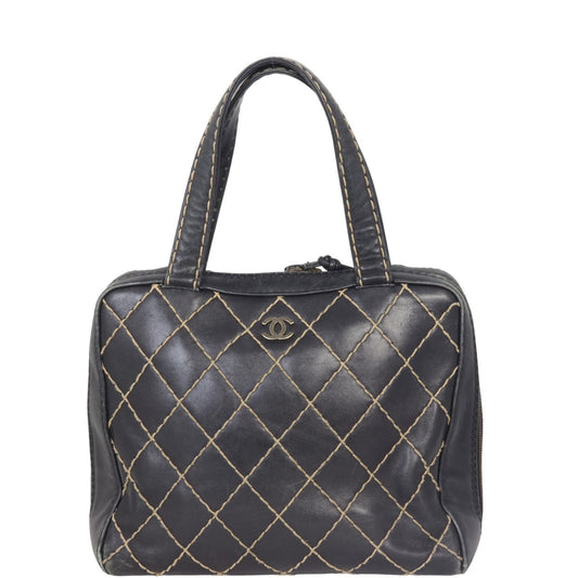 Chanel Wild Stitch Tote Black Tote Bag