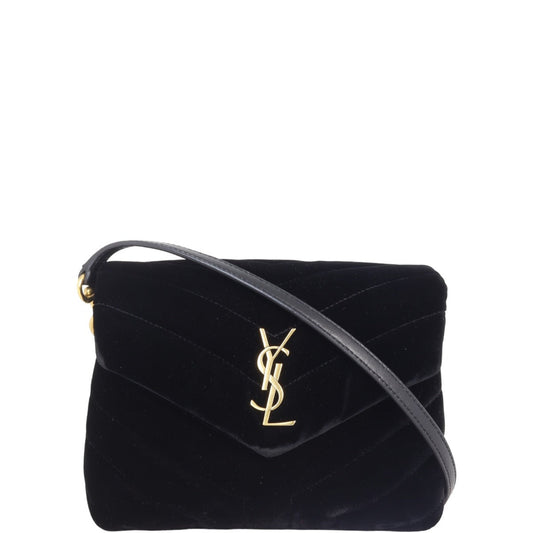 YSL Saint Laurent Saint Laurent Toy Loulou Velvet Crossbody Bag
