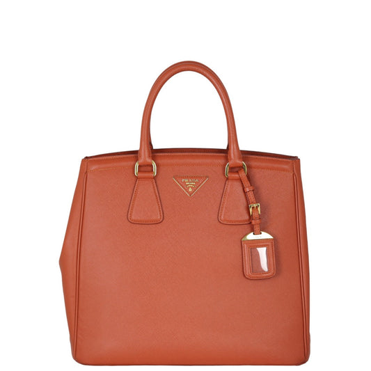Prada Tote Bag Lux Parabole Tote Saffiano Orange