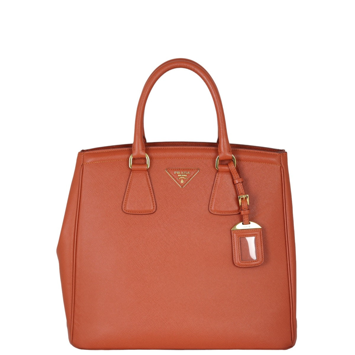 Prada Tote Bag Lux Parabole Tote Saffiano Orange