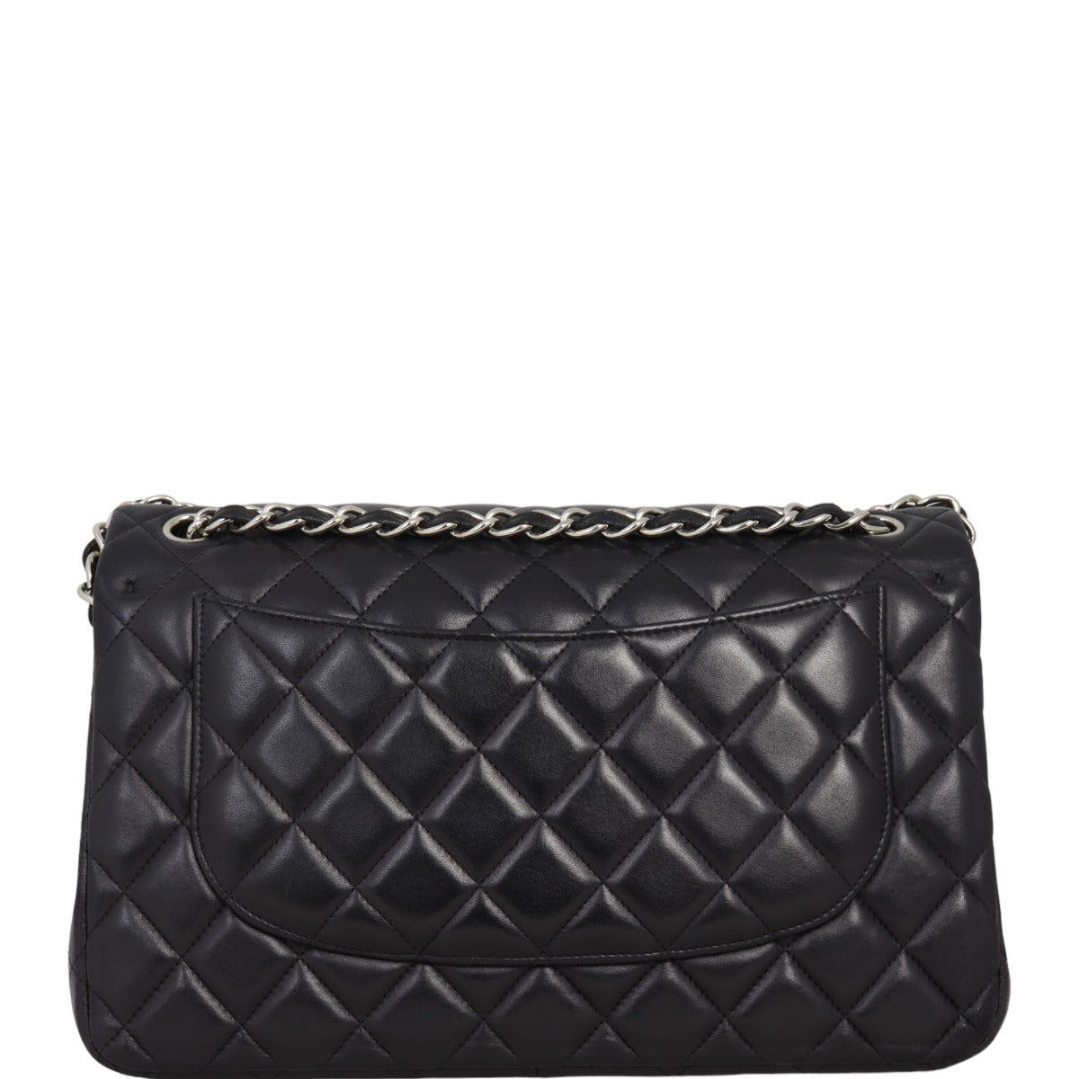 Chanel Classic Double Jumbo Lambskin Handbag Black Flap