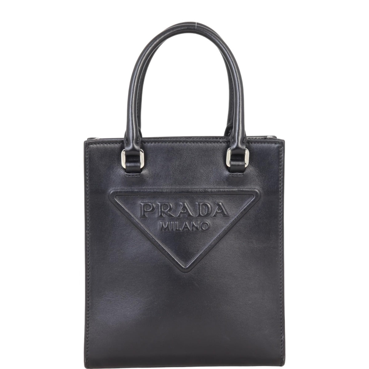 Prada Drill Tote Handbag Mini Logo Tote Bag