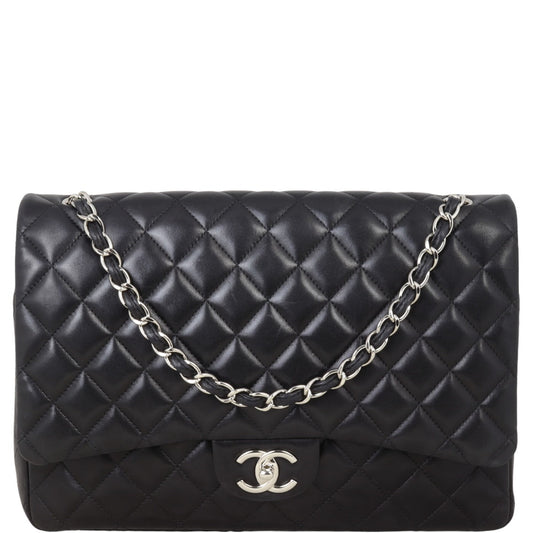 Chanel Classic Double Maxi Handbag Black Flap