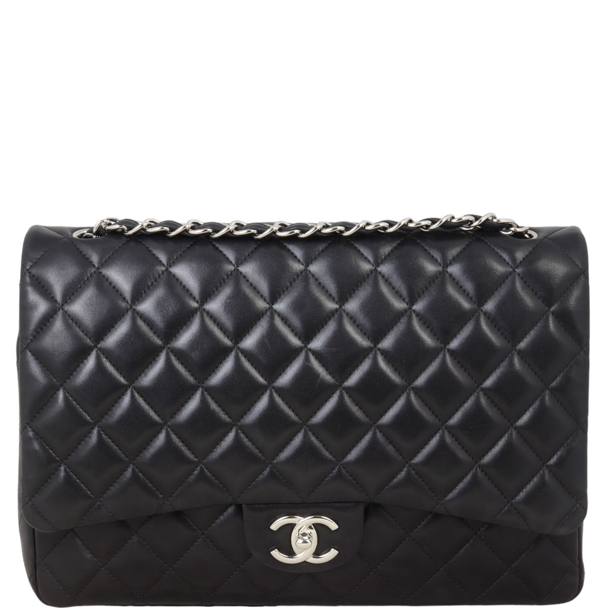 Chanel Classic Double Maxi Handbag Black Flap