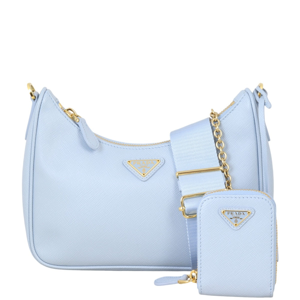 Prada Crossbody Bag Re-edition Shoulder Bag Saffiano Blue