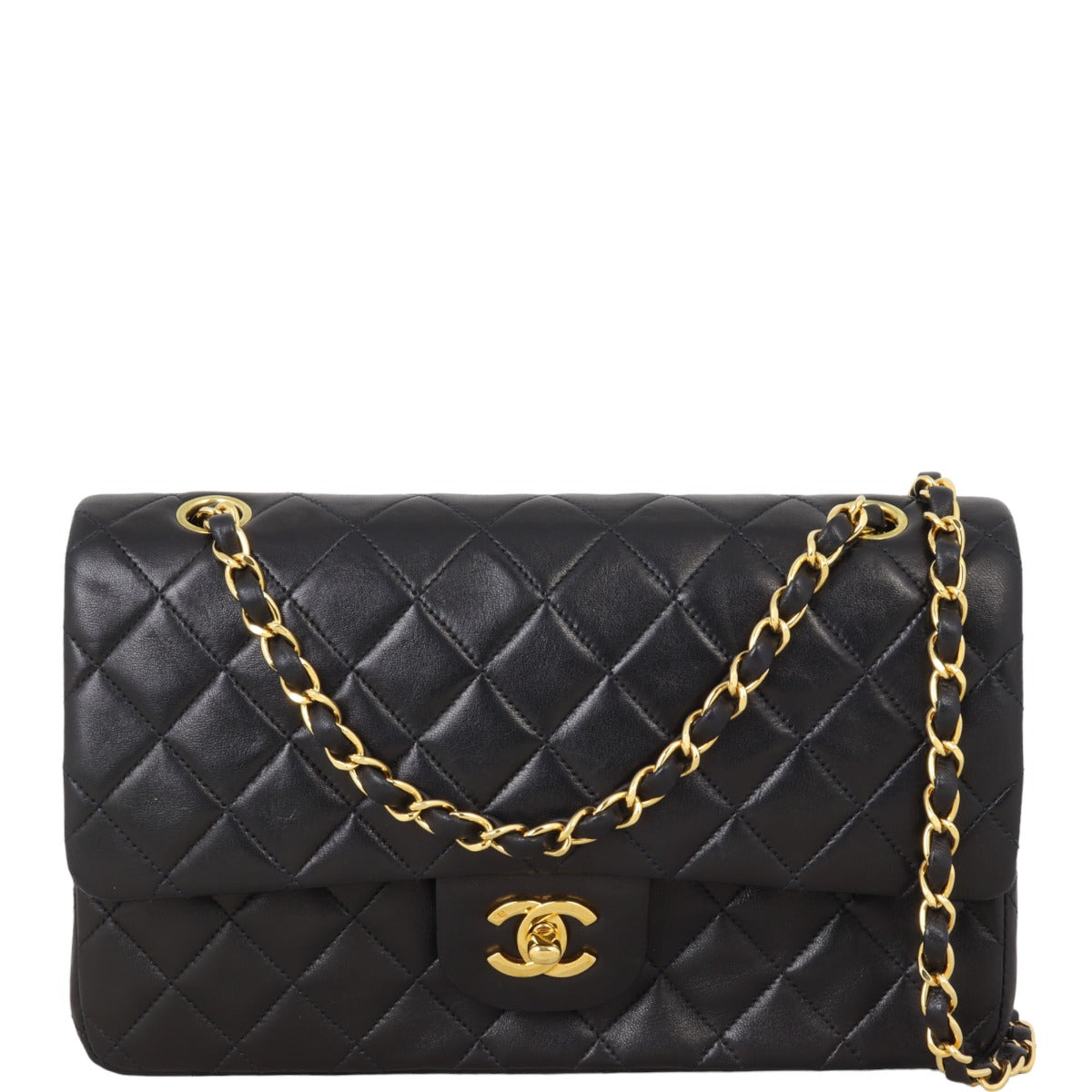 Chanel Classic Double Lambskin Handbag Medium Flap