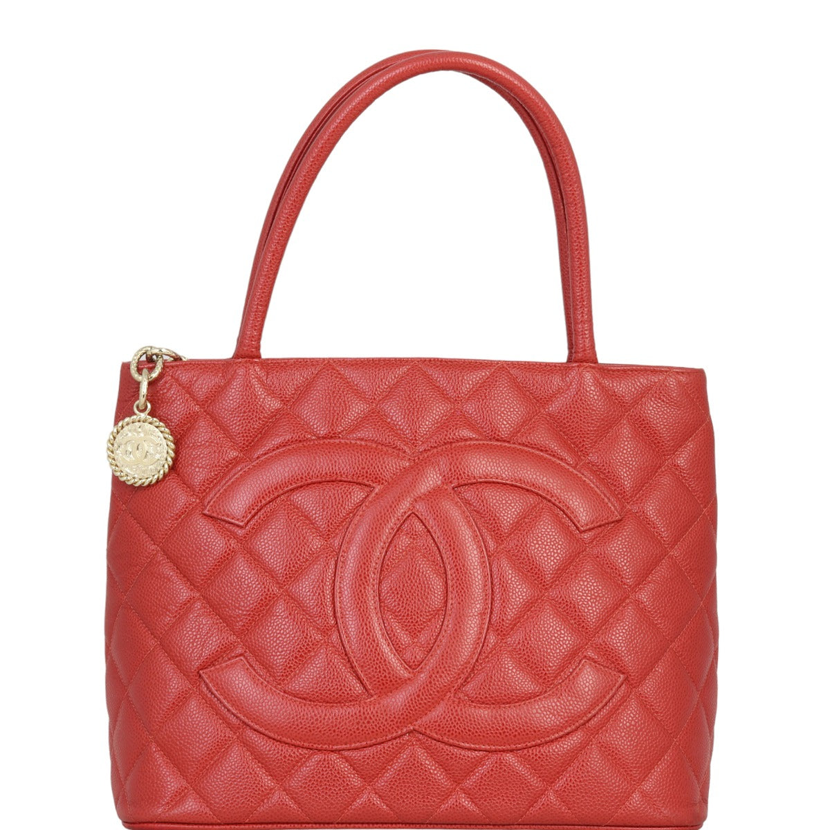 Chanel Medallion Tote Red Tote Bag