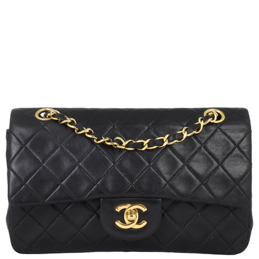 Chanel Classic Double Burgundy Handbag Leather Small