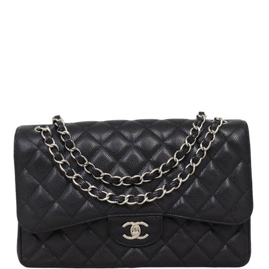 Chanel Classic Double Jumbo STH Handbag Black Flap