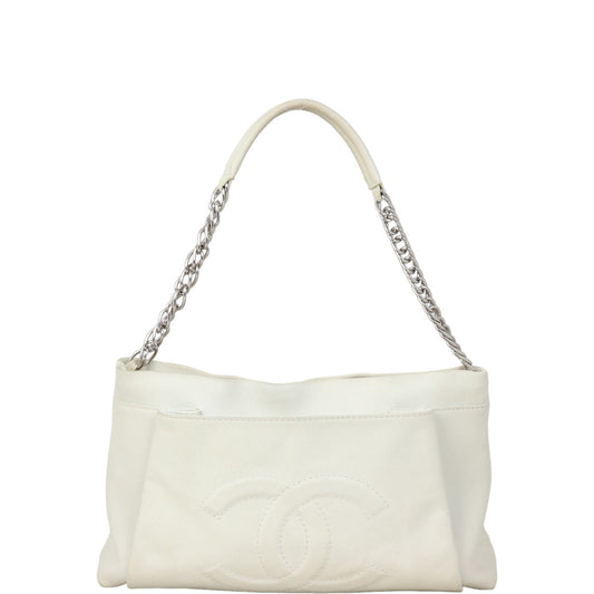 Chanel CC Timeless Shopping Tote White Cream Tote Bag