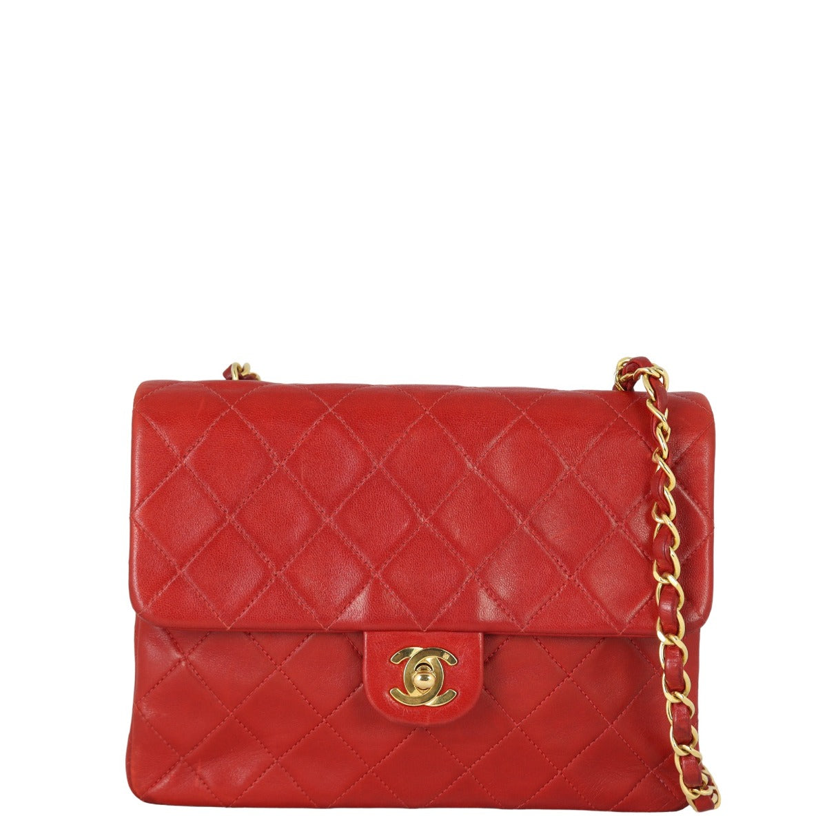 Chanel CC Bag Red Flap Handbag