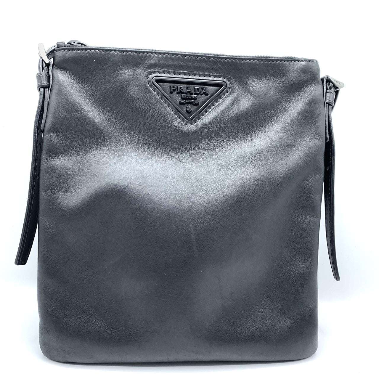 Prada Shoulder Bag Leather Black