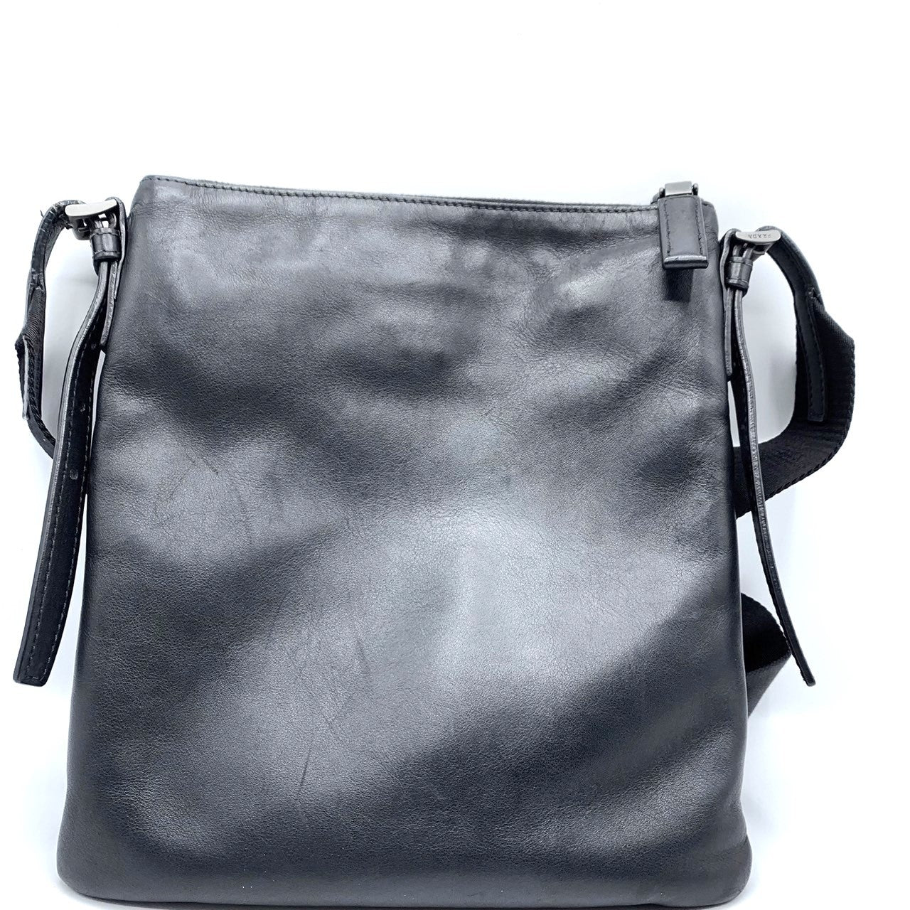 Prada Shoulder Bag Leather Black