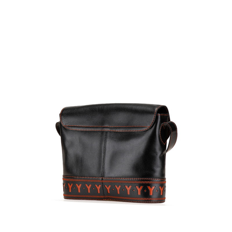 YSL Saint Laurent Cutout Shoulder Bag Leather