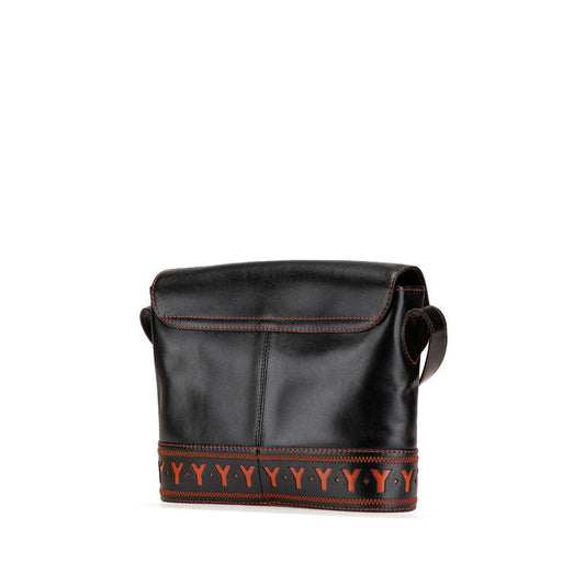 YSL Saint Laurent Cutout Shoulder Bag Leather