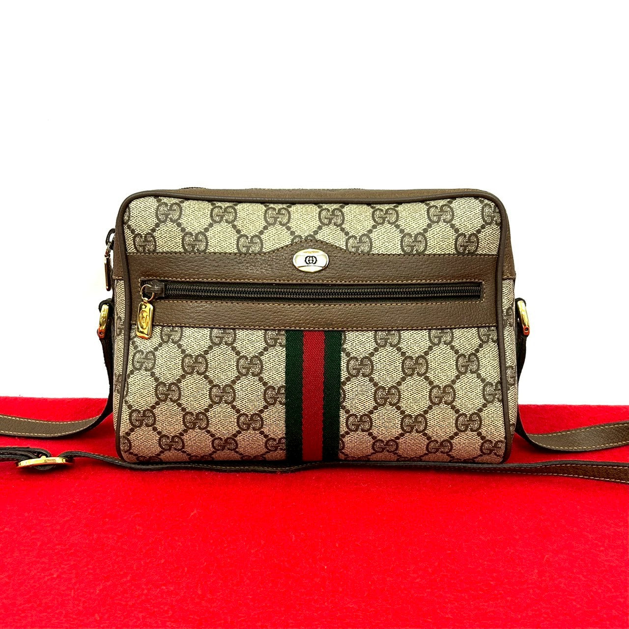 Gucci Pvc Shoulder Bag Leather Logo Bag 3