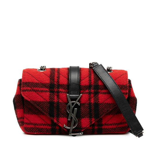 YSL Saint Laurent Chyc Wool Shoulder Bag Leather Baby