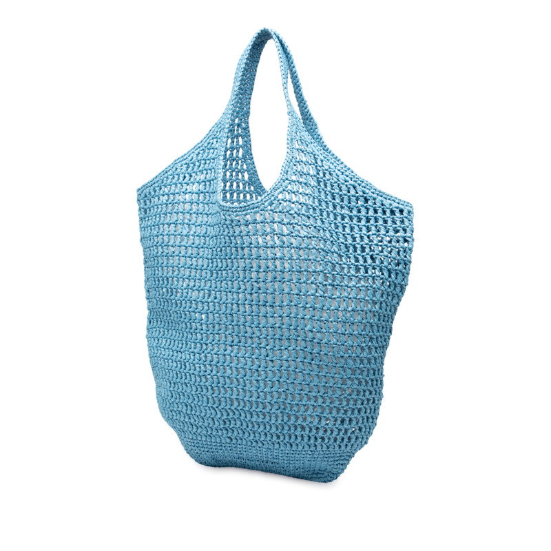 Prada Crochet Handbag Raffia Travel Bag